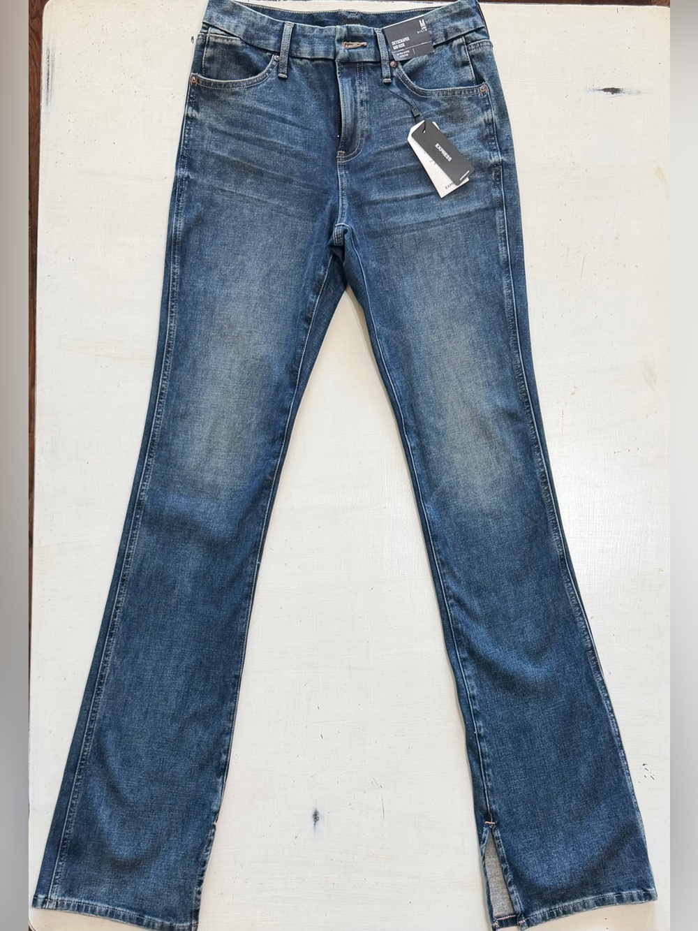 Express Blue Denim Flare Jeans